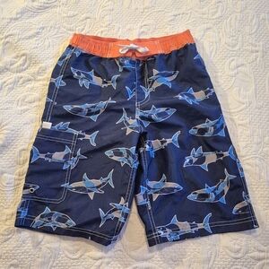 Hanna Andersson boys size 140 or 10 swim trunks with liners VGUC
